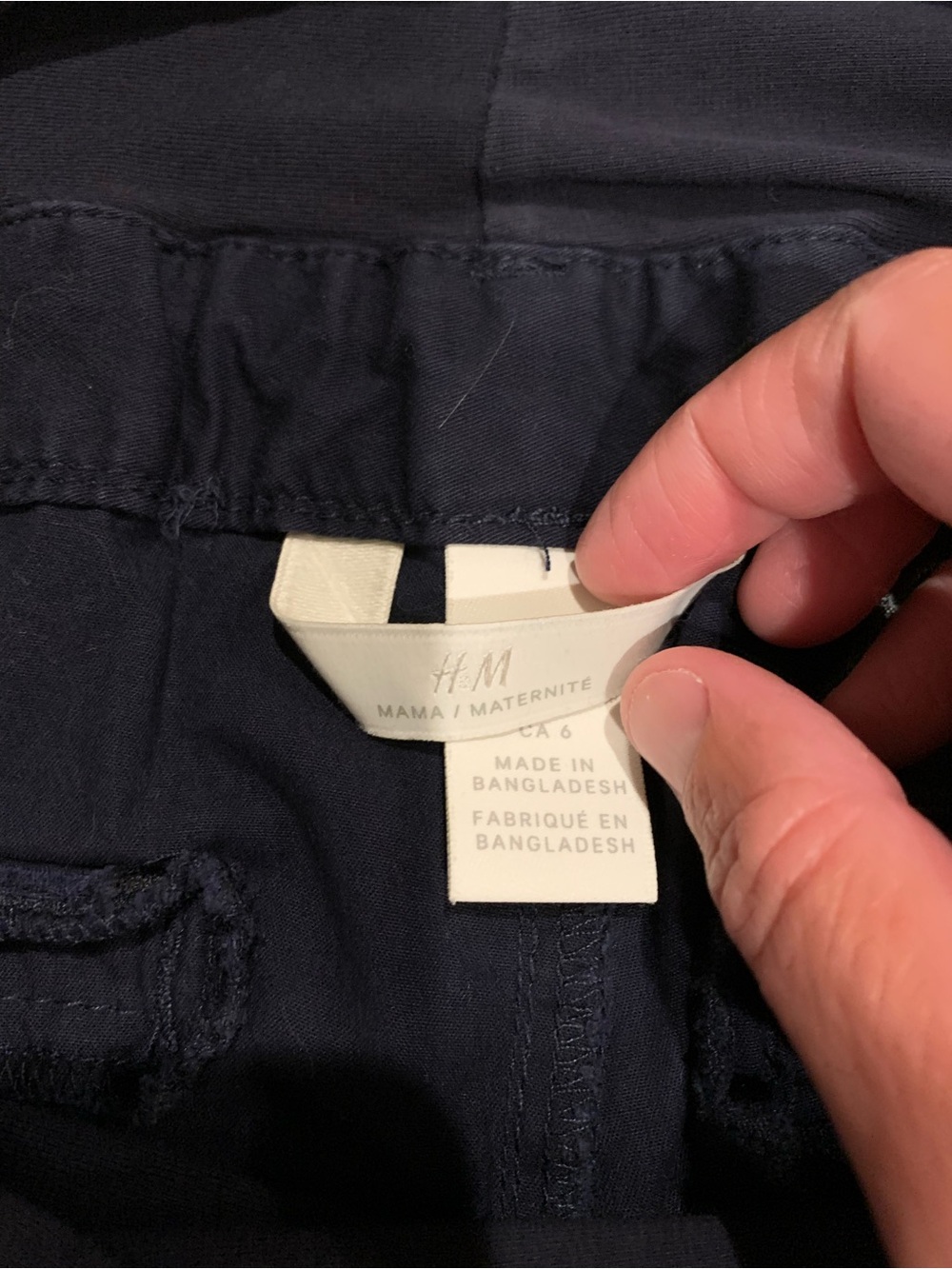 H&M Maternity Navy Chino Shorts Size 6 - Picture 3 of 6